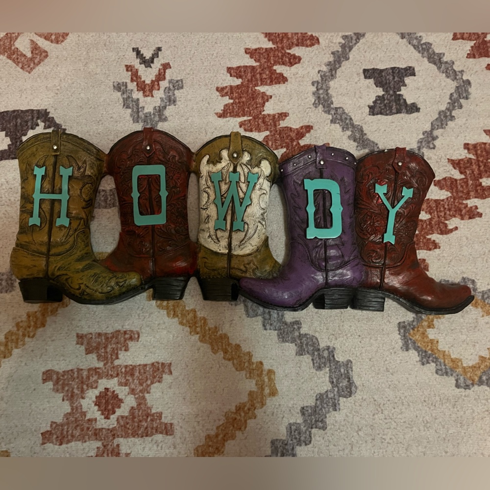 Colorful Western Cowboy Boots wall Decor